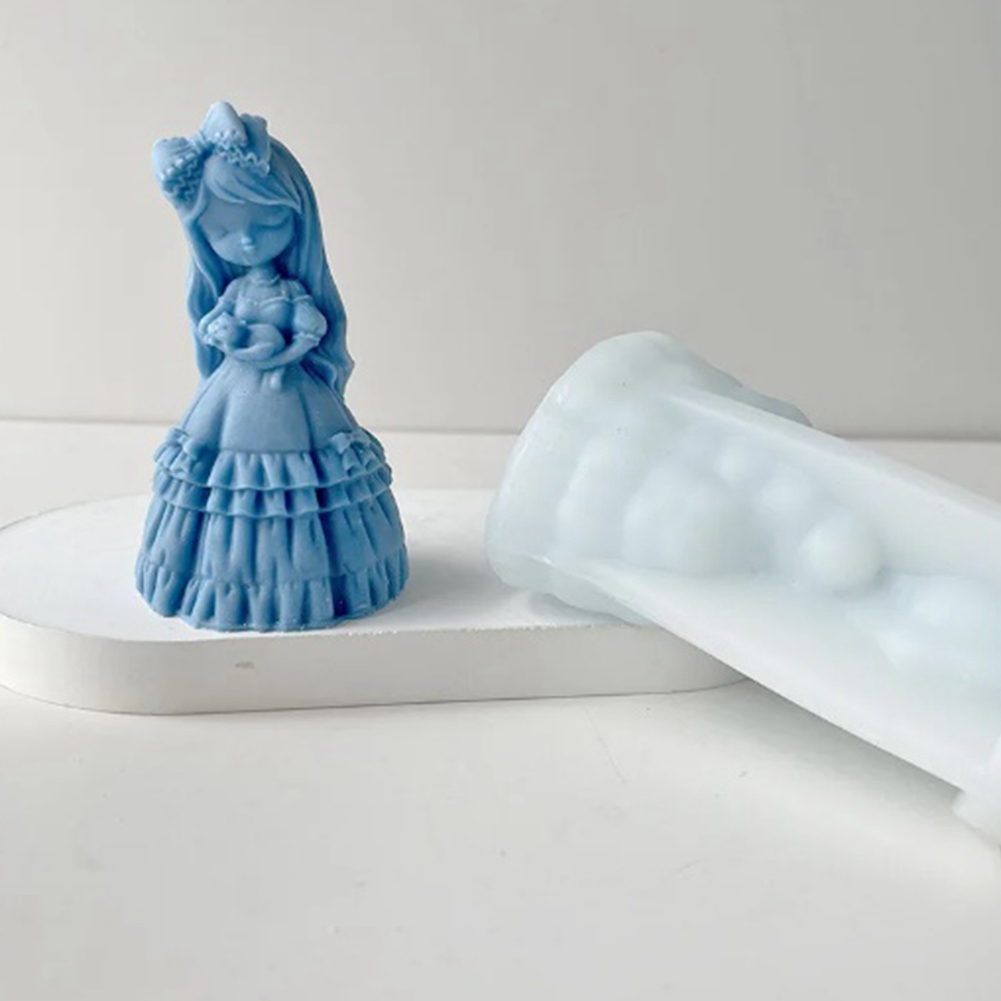 Candle Making Kits - 【新入荷】シリコンモールド、かわいいお姫様モチーフ、石膏、レジン、石鹸、キャンドル作りキット、ウェディングデコレーション、手作りギフト