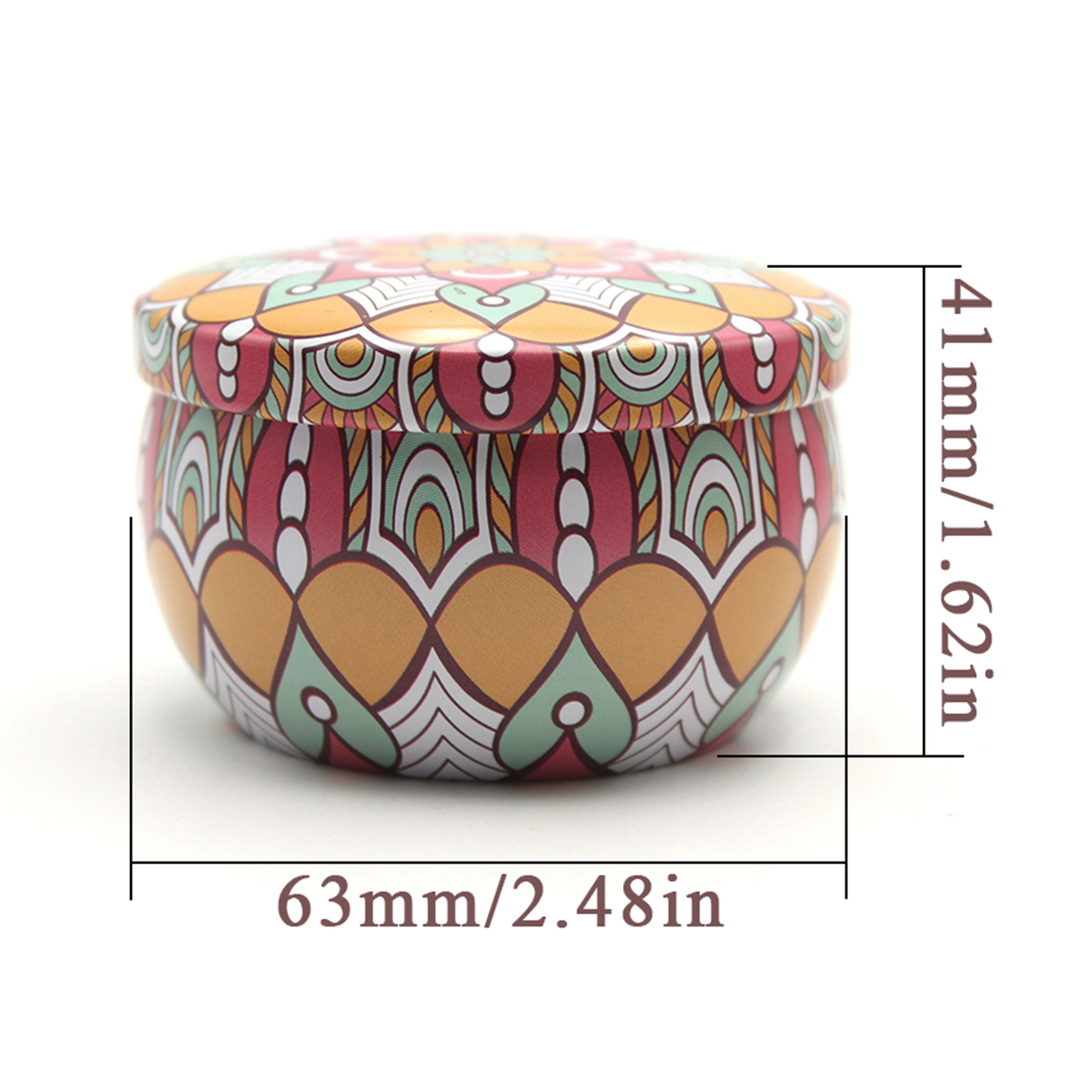 12個の混合色の鉄製キャンドルブリキ瓶空缶 - ドライスパイ - Candle Making Jug のレビューと価格
