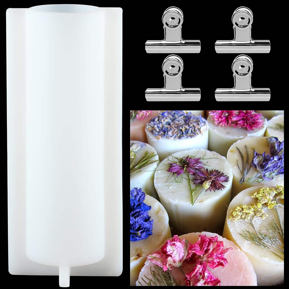 大きな円筒形石鹸型（クリップ付き）、1000mlシリコン製円 - Candle Making Tutorial のレビューと価格