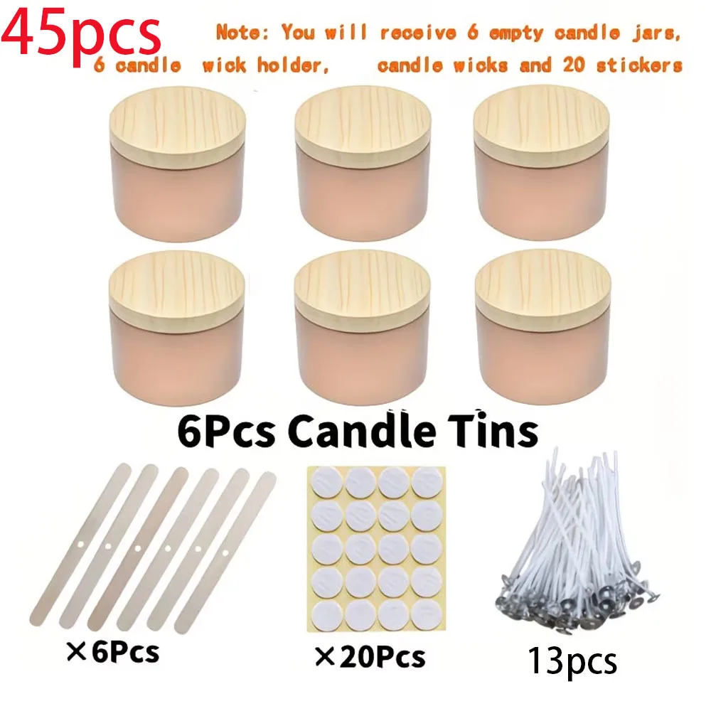 45個入りローズゴールドメタルキャンドルジャー、各4オンス、 - Candle Making Jars With Lids のレビューと価格