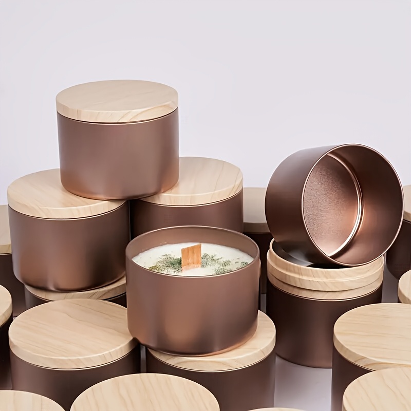 45個入りローズゴールドメタルキャンドルジャー、各4オンス、 - Candle Making Jars With Lids のレビューと価格
