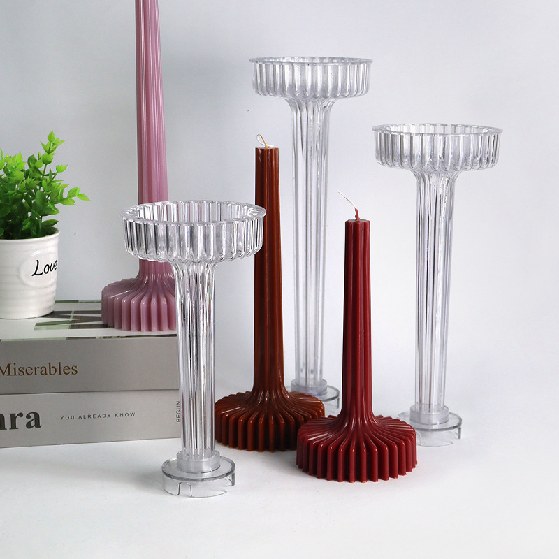 3D花瓶型キャンドルモールドDIYストライプ柱状香り付きキャ - Candle Making Jug のレビューと価格