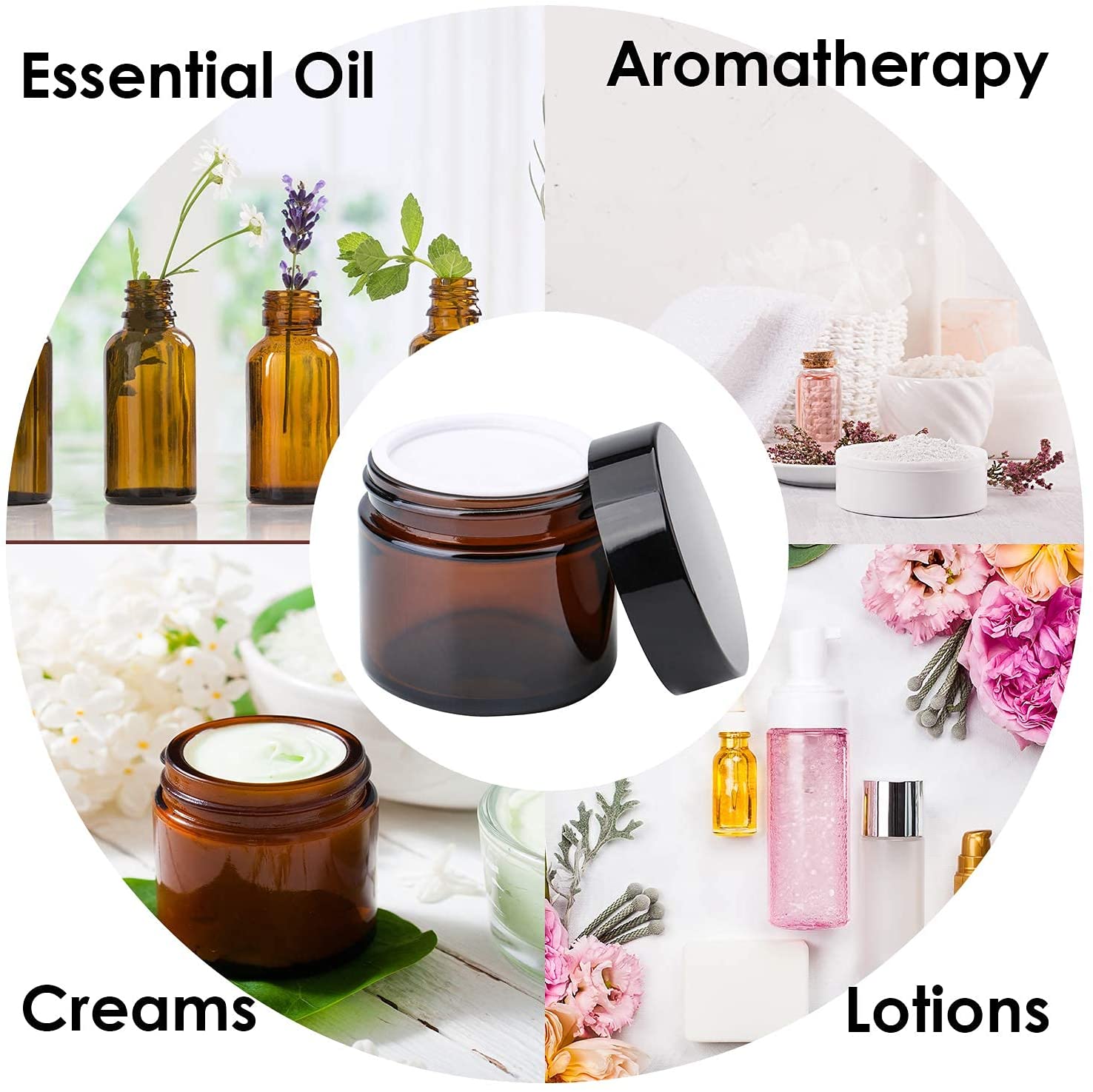 20個入り 5ml 10ml 15ml 20ml 30ml  - Candle Making Jars With Lids のレビューと価格