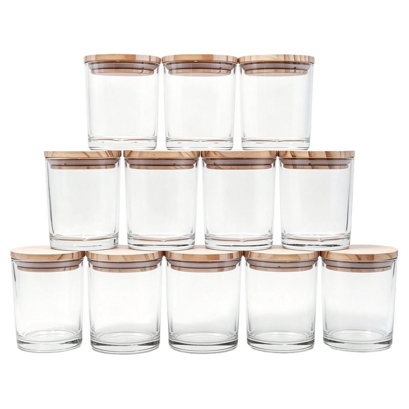 ABRU製 キャンドル用ジャー 12個入り - 厚手で空の7 - Candle Making Jars With Lids のレビューと価格